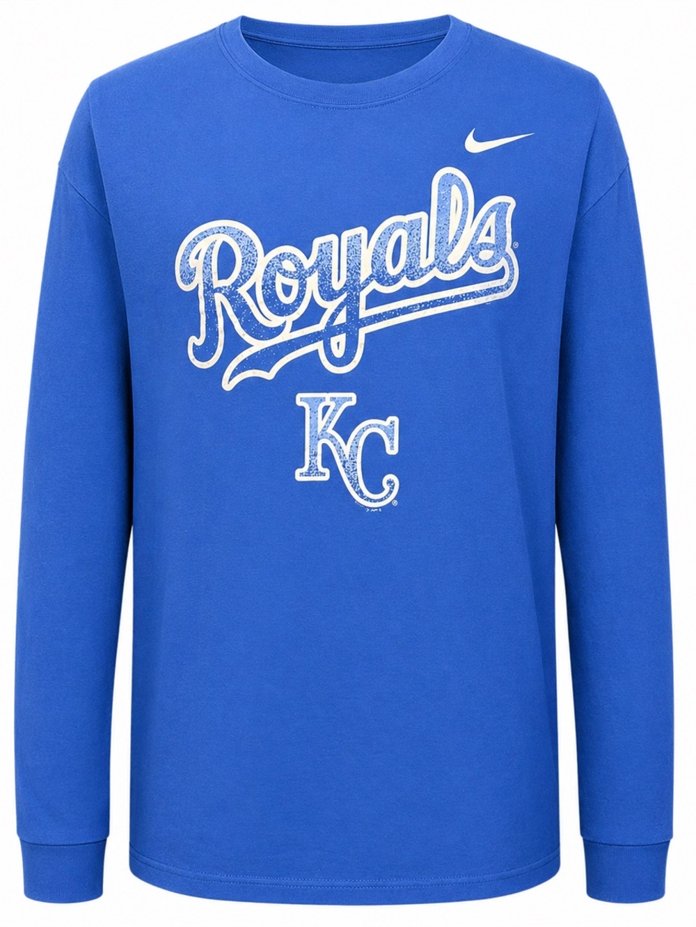 Nike Kansas City Royals Long Sleeve Shirt Mens XL Blue MLB Baseball